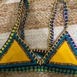 Kiini Yellow Crochet Top